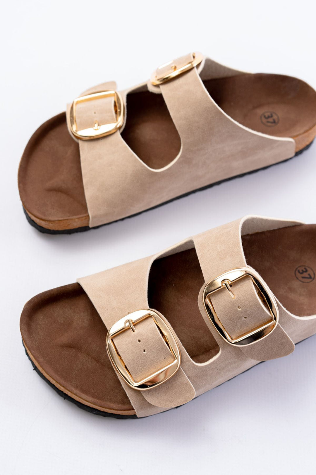Palona Nubuk Bej Kadın Terlik - ILOVESHOES