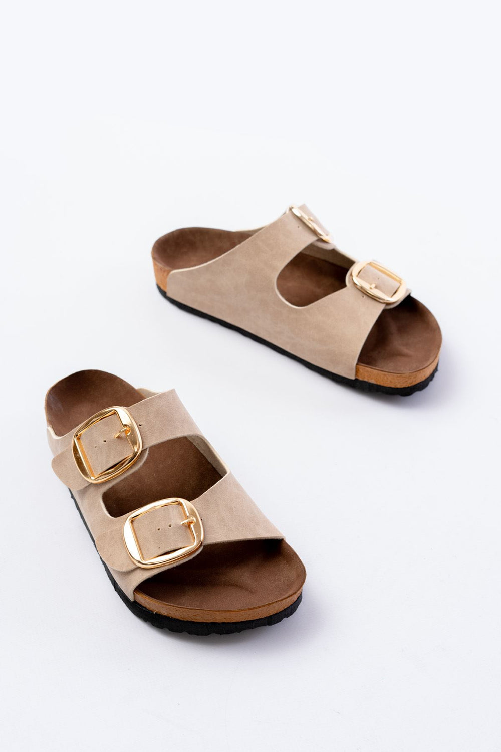 Palona Nubuk Bej Kadın Terlik - ILOVESHOES